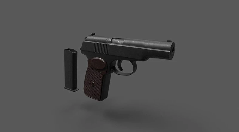 Makarov Pistol 3D 3D Model .c4d .max .obj .3ds .fbx .stl .blend 