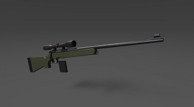 Sniper Rifle 3D 3D Модель .c4d .max .obj .3ds .fbx .stl .blend 