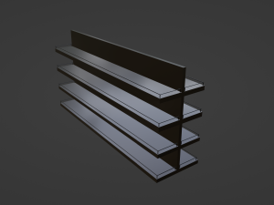 Grocery Store Shelf 3D 模型