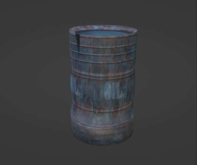 Oil Barrel Modelo 3D .c4d .max .obj .3ds .fbx .stl .blend
