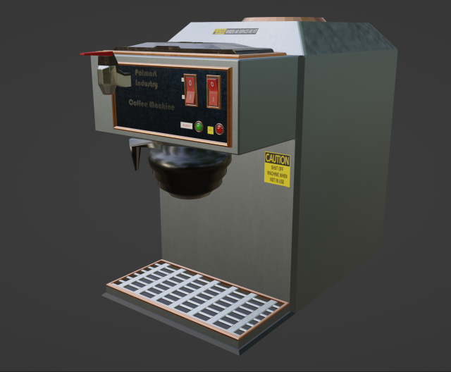 Coffee machine 3D Модель .c4d .max .obj .3ds .fbx .stl .blend 