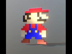 Піксель Маріо 3D Модель