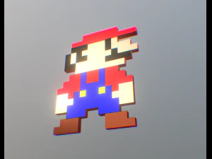 Pixel Mario 3D Model