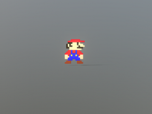 Pixel Mario 3D मॉडल