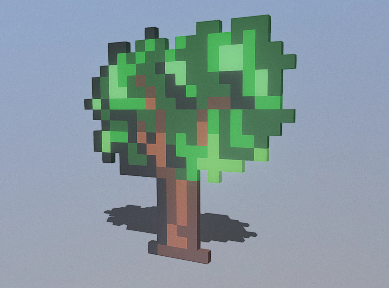 Pixel tree 1 3D Model .c4d .max .obj .3ds .fbx .stl .blend 
