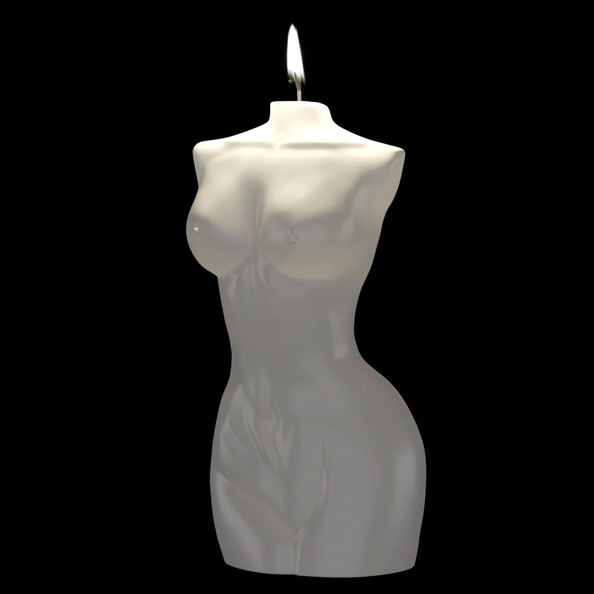 Aphrodite candle M-4473-L 3D Model .c4d .max .obj .3ds .fbx .stl .blend 
