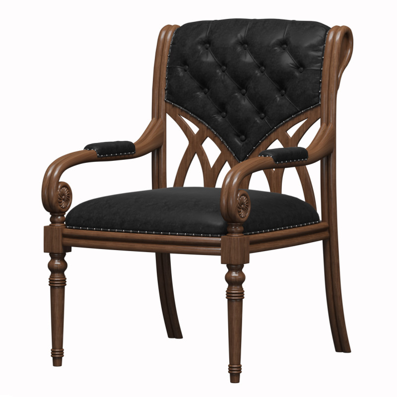 A leather arm-chair is Albion Model 3D .c4d .max .obj .3ds .fbx .stl .blend
