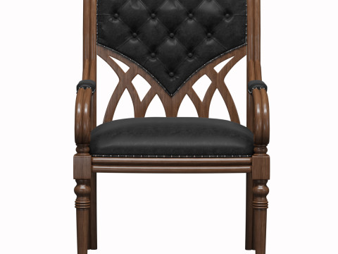 A leather arm-chair is Albion Model 3D