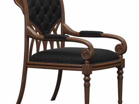 A leather arm-chair is Albion Model 3D