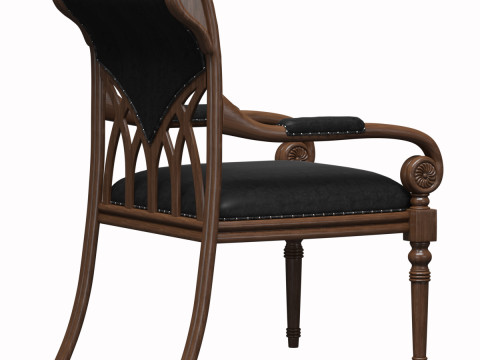A leather arm-chair is Albion Model 3D
