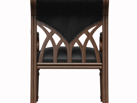 A leather arm-chair is Albion Model 3D
