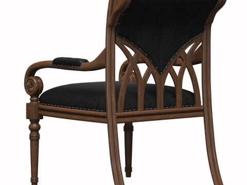 A leather arm-chair is Albion Model 3D