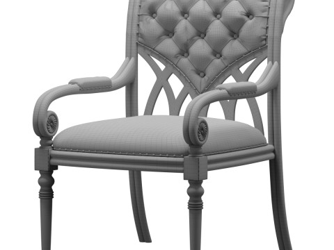 A leather arm-chair is Albion Model 3D