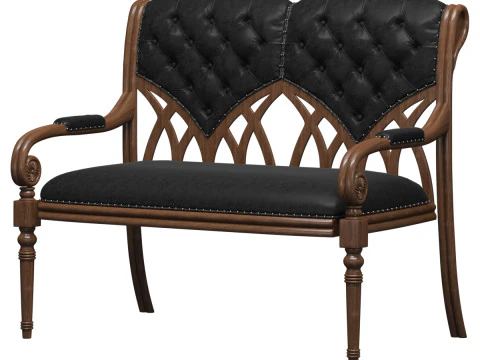 Кожаный диван Альбион 3D Модель