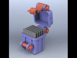 Caixa de armazenamento de mem&oacute;ria SD Card Modelo de Impressão 3D