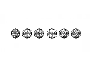 20 Sided Game Dice 6 Colors 3D Print Model