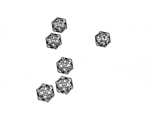 20 Sided Game Dice 6 Colors 3D Print Model