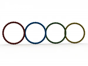 Silicone Braided Wristband 3D Print Model