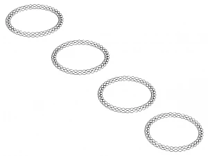 Silicone Braided Wristband 3D Print Model