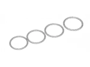 Silicone Braided Wristband 3D Print Model