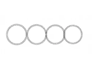 Silicone Braided Wristband 3D Print Model