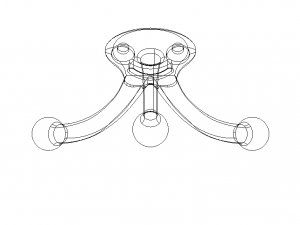 Plastic Triple Coat Hook 3D-Druckmodell