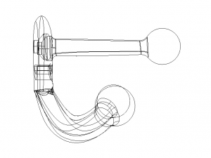Plastic Triple Coat Hook 3D-Druckmodell
