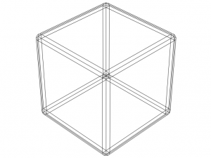 Wireframe Shape Cube 3D 打印模型