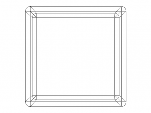 Wireframe Shape Cube 3D 打印模型