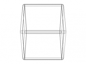Wireframe Shape Cube 3D 打印模型