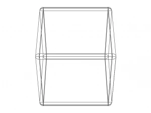 Wireframe Shape Cube 3D Print Model