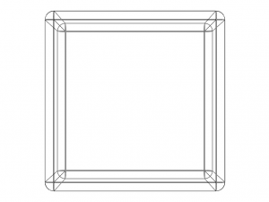 Wireframe Shape Cube 3D 打印模型