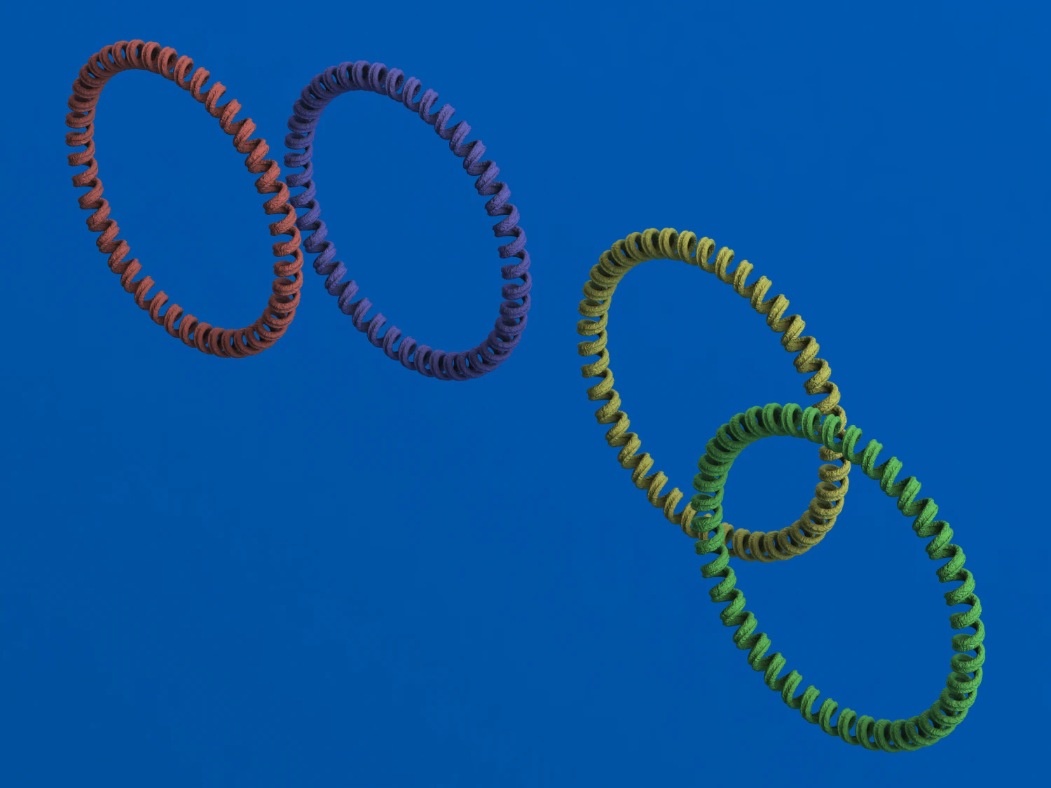 Elastic Coil Plastic Wristbands 3D Print Model .c4d .max .obj .3ds .fbx .stl .blend