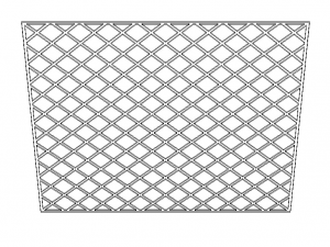 Plastic Mosaic Tile Sheet 300mm X 300mm Modello di stampa 3D