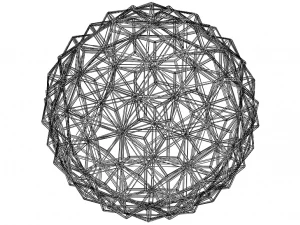 Wireframe Shape Triangulated Ball 3D Print Model