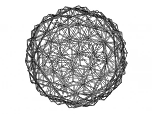 Wireframe Shape Triangulated Ball 3D Print Model