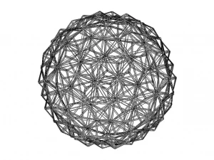 Wireframe Shape Triangulated Ball 3D Print Model
