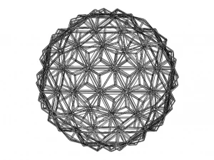 Wireframe Shape Triangulated Ball 3D Print Model