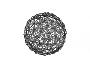 Wireframe Shape Triangulated Ball 3D Print Model