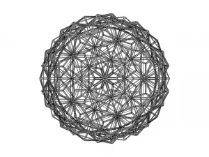 Wireframe Shape Triangulated Ball 3D Print Model
