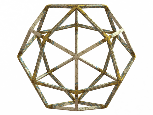 Wireframe Shape Deltoidal Icositetrahedron Model do druku 3D .c4d .max .obj .3ds .fbx .stl .blend 