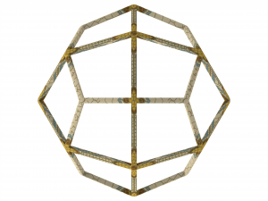 Wireframe Shape Deltoidal Icositetrahedron Model do druku 3D