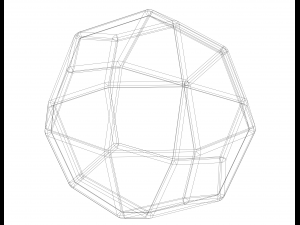 Wireframe Shape Deltoidal Icositetrahedron Model do druku 3D