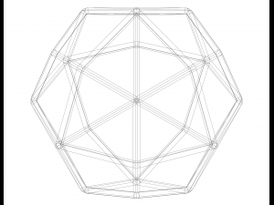 Wireframe Shape Deltoidal Icositetrahedron Model do druku 3D