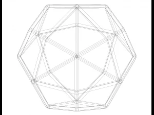 Wireframe Shape Deltoidal Icositetrahedron 3D Print Model