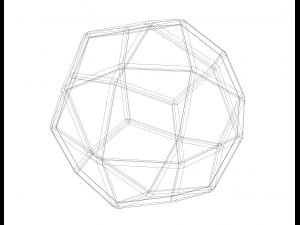 Wireframe Shape Deltoidal Icositetrahedron Model do druku 3D