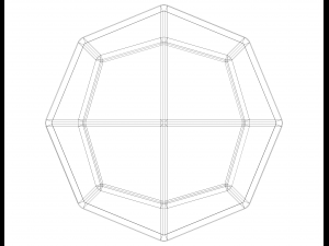 Wireframe Shape Deltoidal Icositetrahedron Model do druku 3D