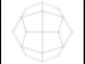 Wireframe Shape Deltoidal Icositetrahedron Model do druku 3D