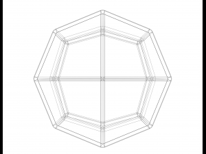 Wireframe Shape Deltoidal Icositetrahedron Model do druku 3D