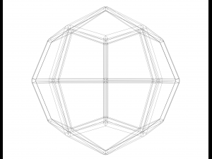 Wireframe Shape Deltoidal Icositetrahedron Model do druku 3D